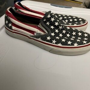 Vans Patriotic Star and Stripe Slip-Ons